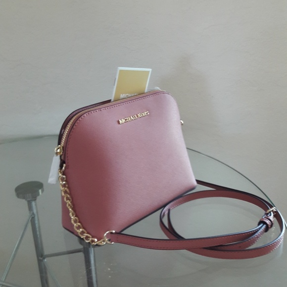 NWT MICHAEL KORS LEATHER CINDY DOME CROSSBODY BAG - Picture 2 of 7